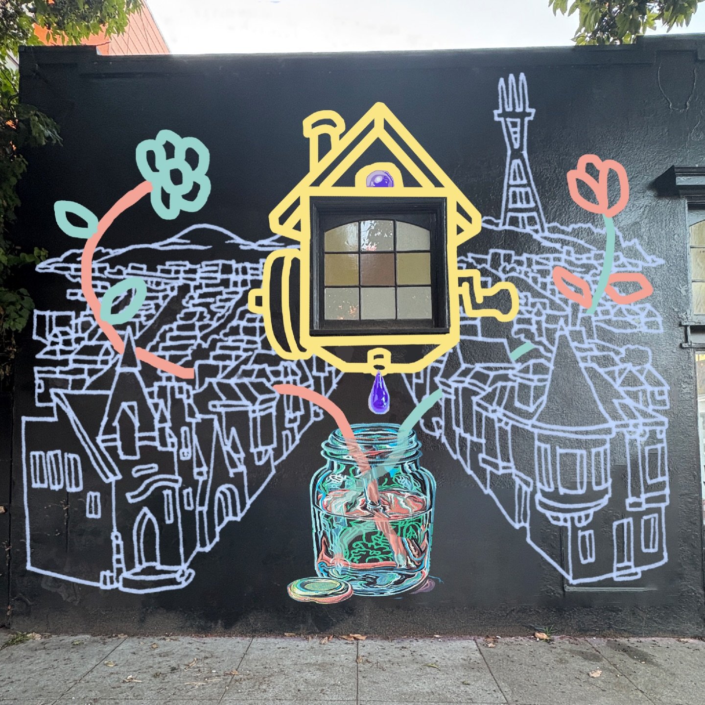 Wall Wanted!
I made this sketch for a mural but unfortunately it did not end up happening. Do you, or someone you know, have a public-facing wall for me to paint a mural like this on?