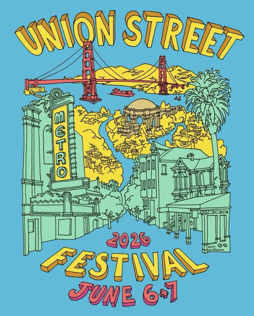 My design for the Union Street Festival poster will also be available as a limited edition shirt and tote bag. I&rsquo;ll have them at my booth this weekend!
