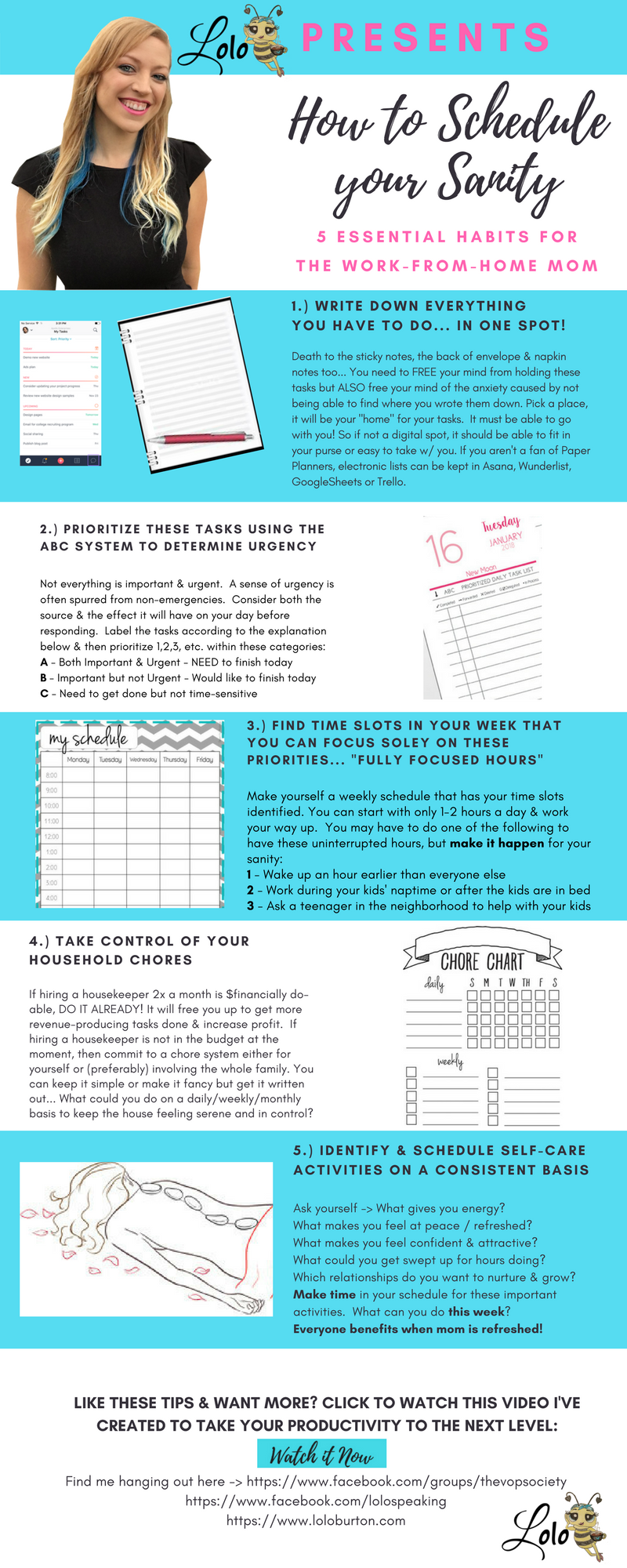 best habits for work from home mom