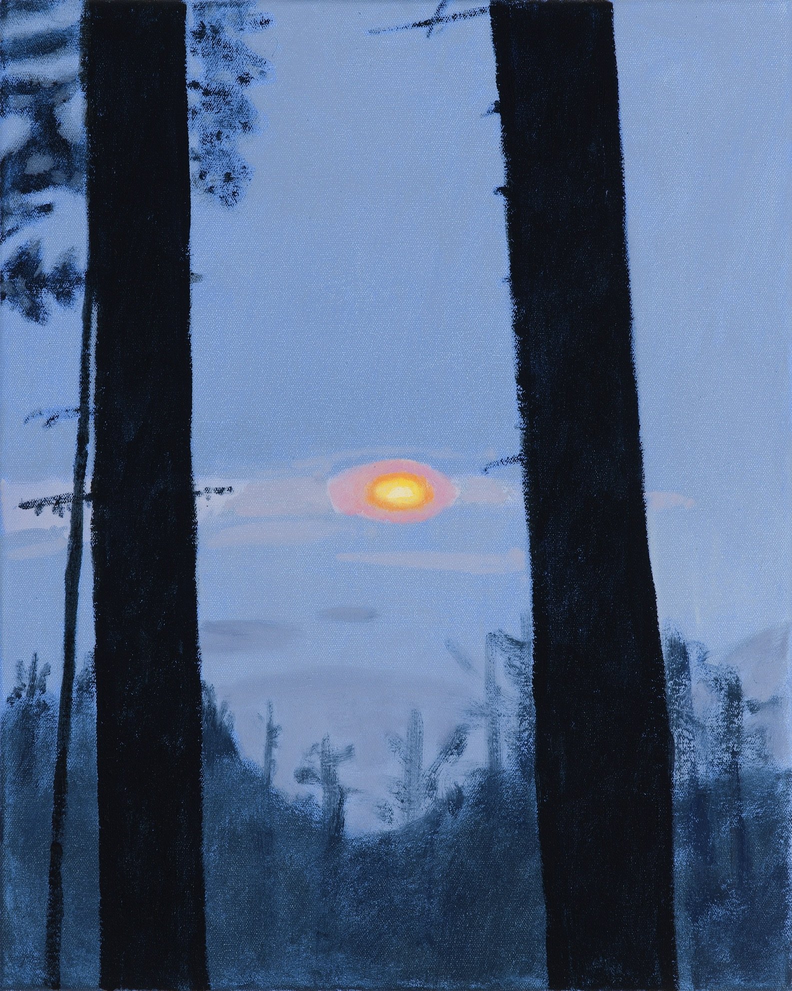   Orcas 2 , 2025  oil on canvas  20 × 16 inches 