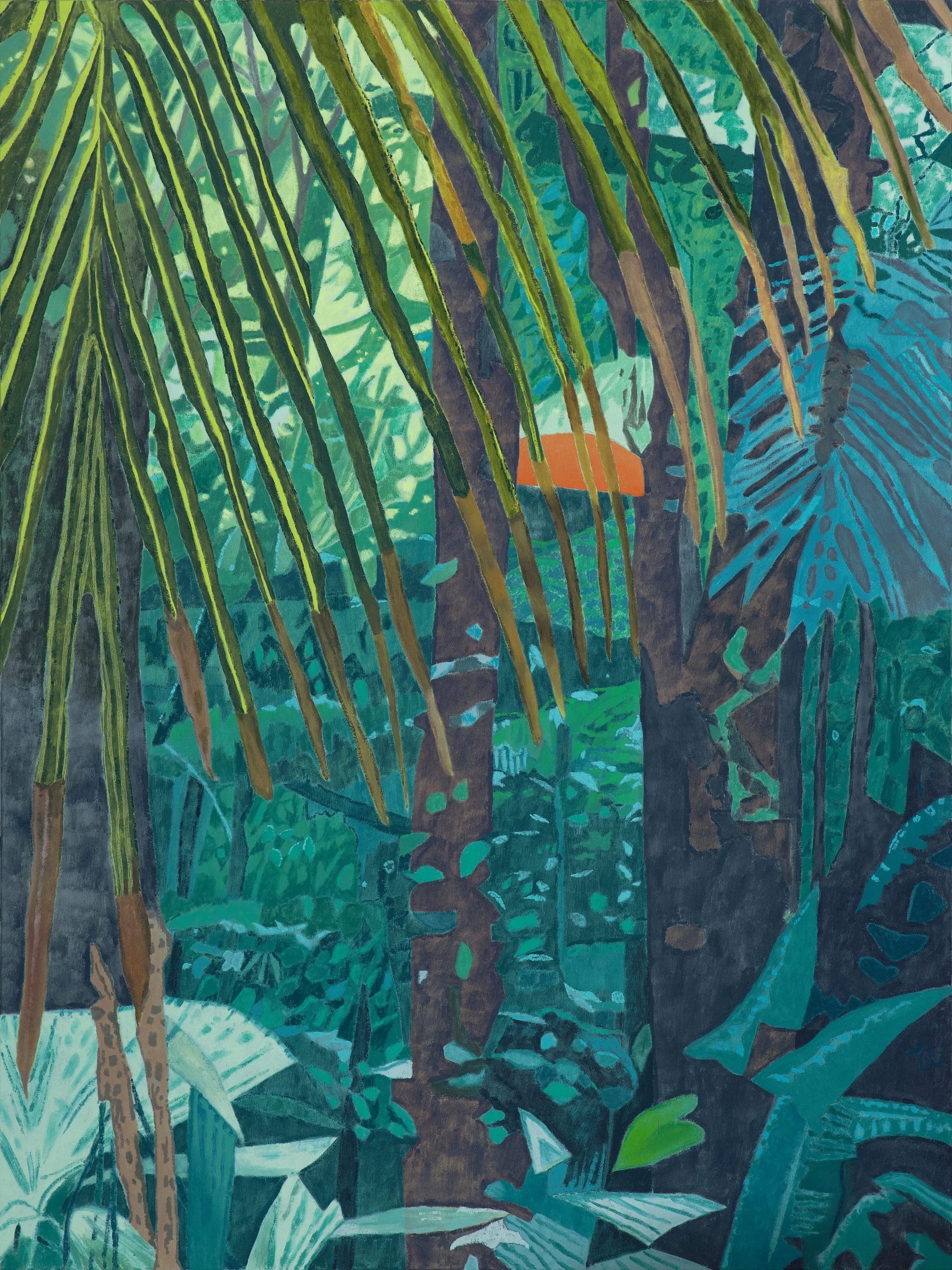   Jungle Boogie (Tulum) , 2025  oil on canvas  80 × 60 inches 
