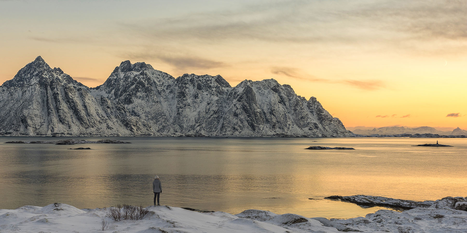 Looking south towards Henningsvær, Lofoten Islands, Norway
