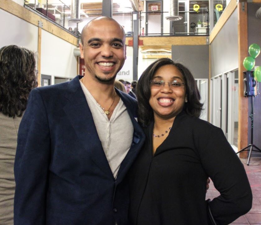 Our East Bay '18 Fellows. Left to Right: Rob Jackson (Beats Rhymes and Life, Inc.) and Artavia Berry (Super Stars Literacy).