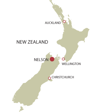 Nelson New Zealand Map.