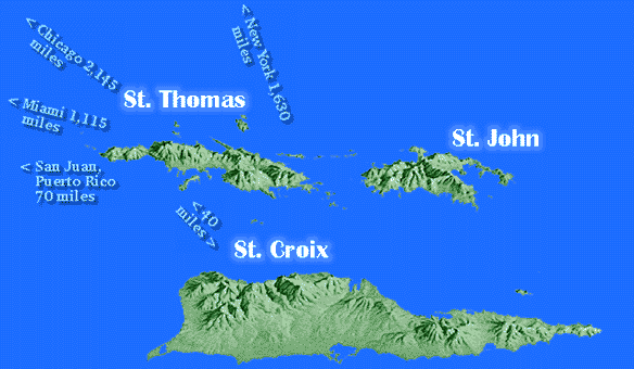 U.S. Virgin Islands map