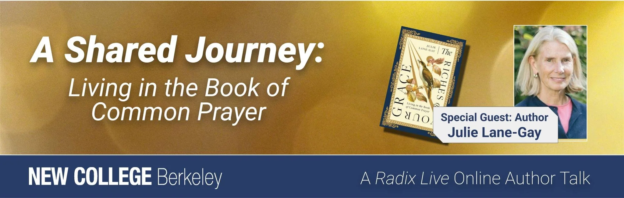 "Living in the Book of Common Prayer" with Julie Lane-Gay: An Author Talk by NCB's Radix Live