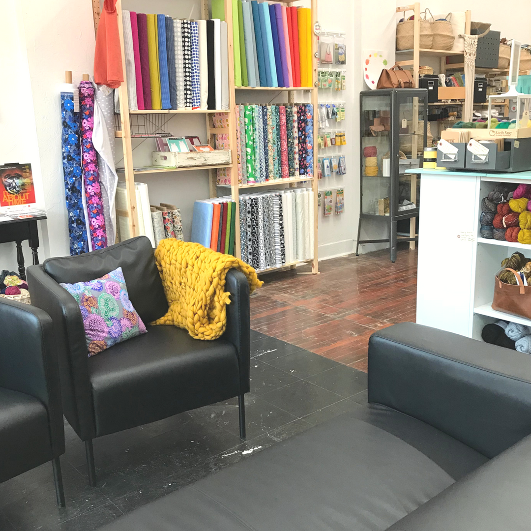 Come by the shop to chat about projects, find your fabric, or take a class! We love meeting makers and soon-to-be makers!