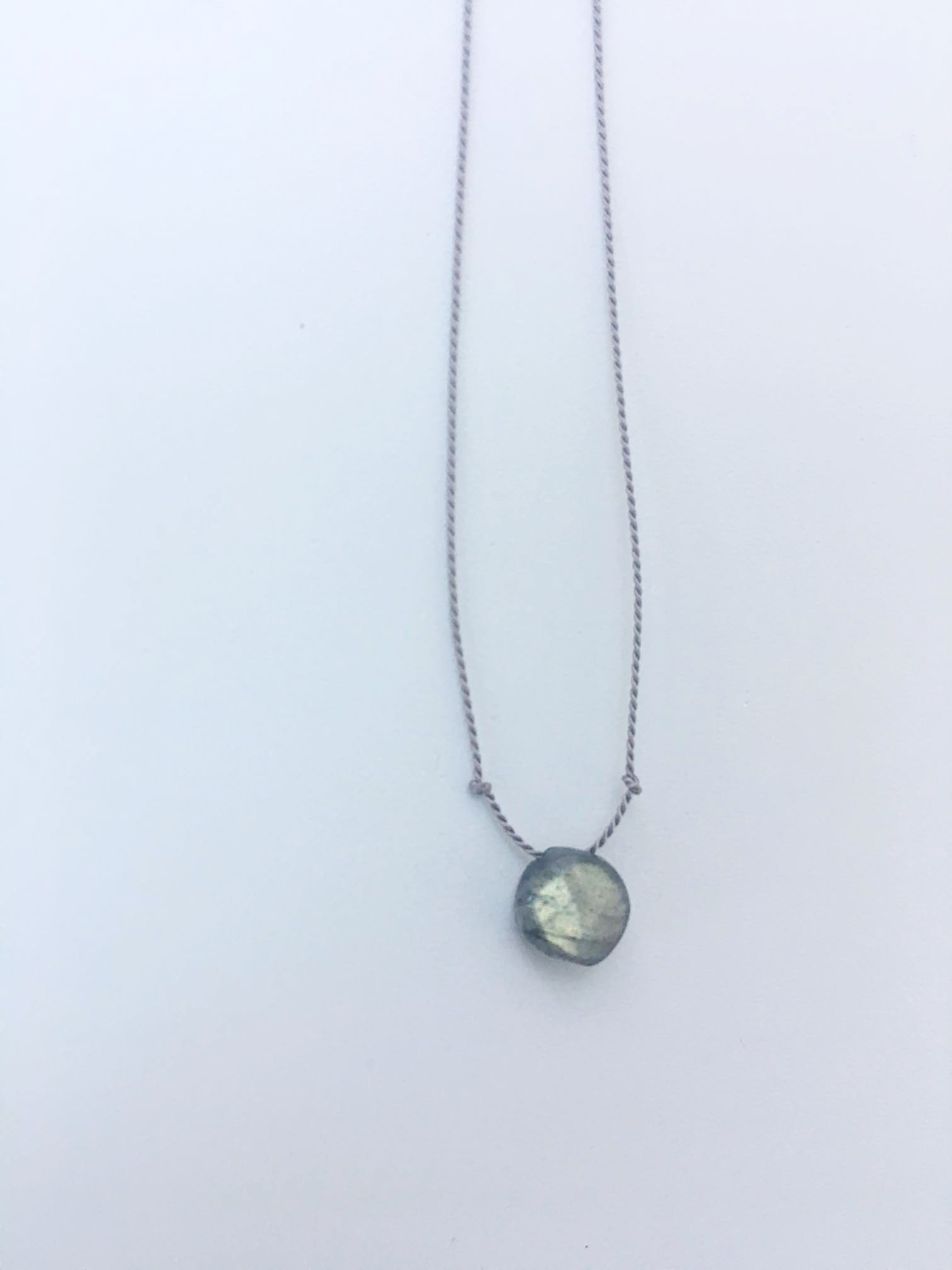 Labradorite Coin Necklace