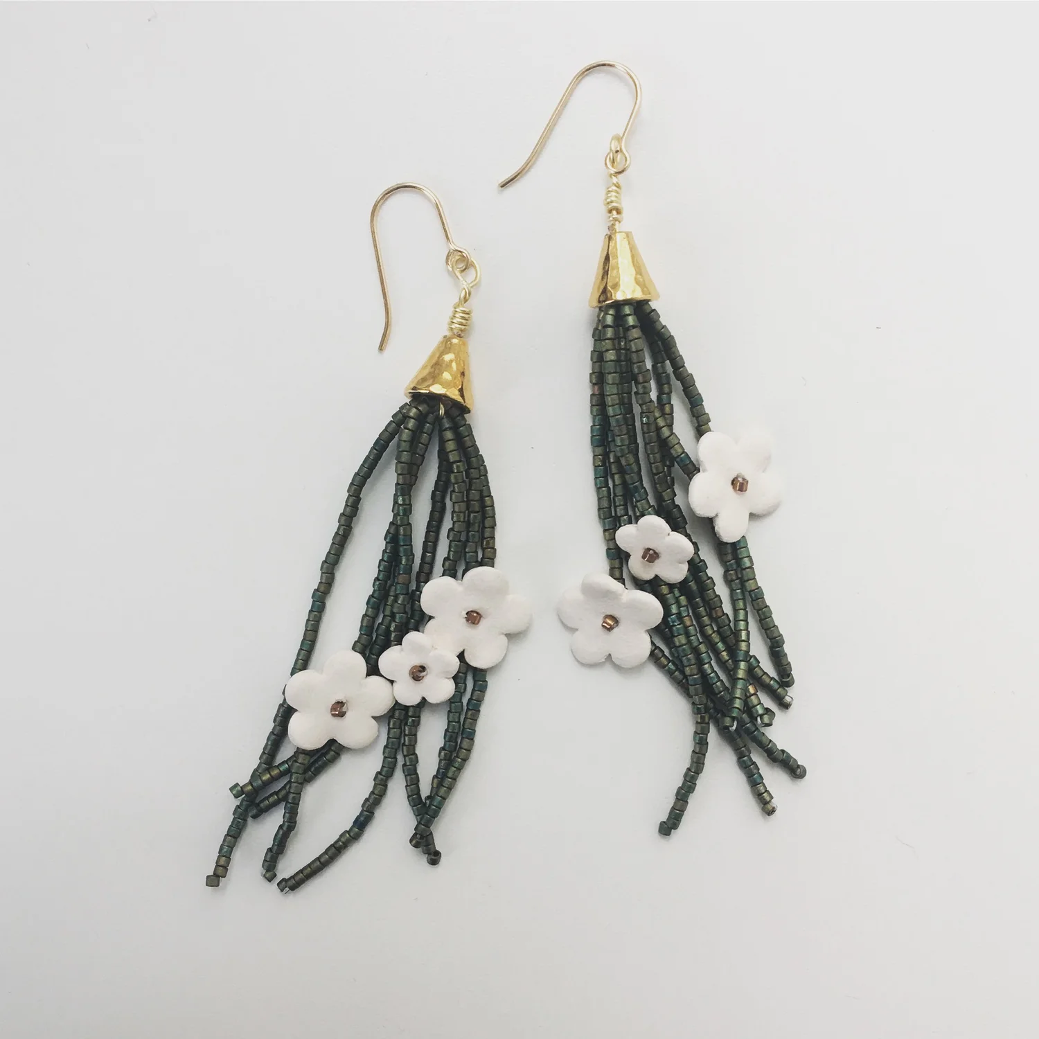Daisy chain tassel earrings  Talks To Animals