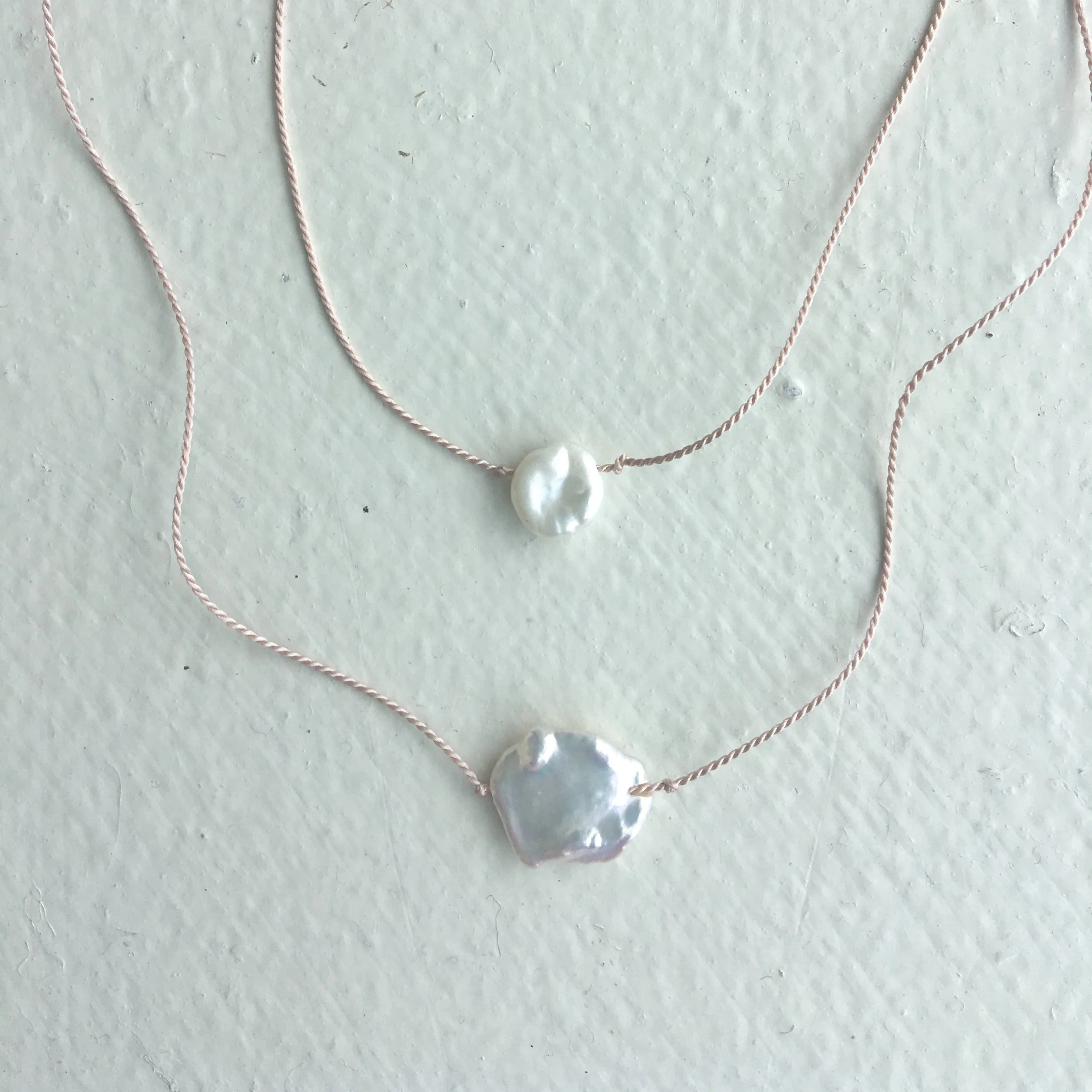 Single keshi pearl necklace