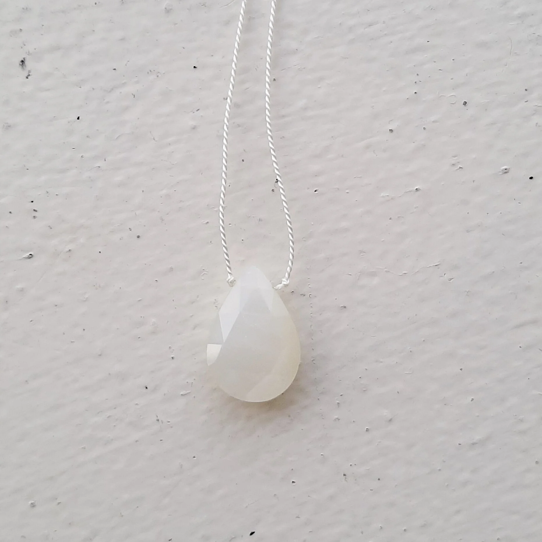 White moonstone necklace — Talks To 