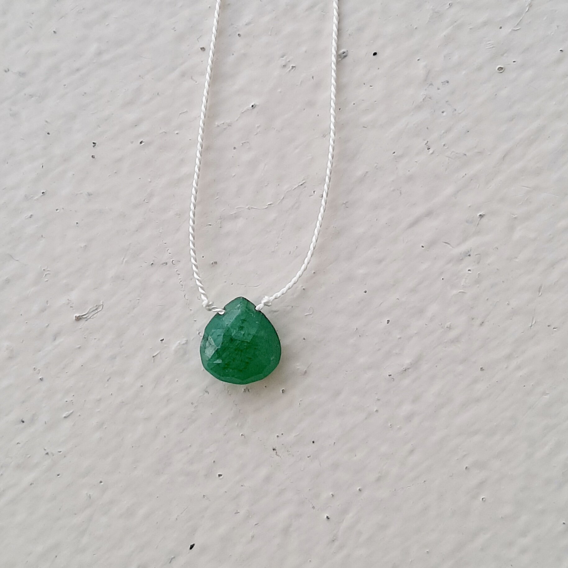 Emerald Silver Pendant Oval Cut / 2.62 Grams / மரகதம் வெள்ளி டாலர் – Viha  Online
