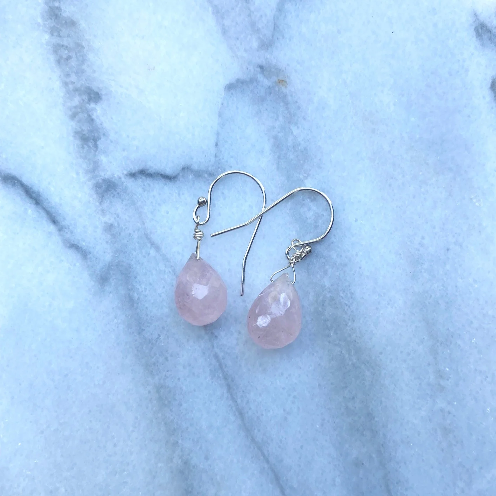 Morganite drop earrings