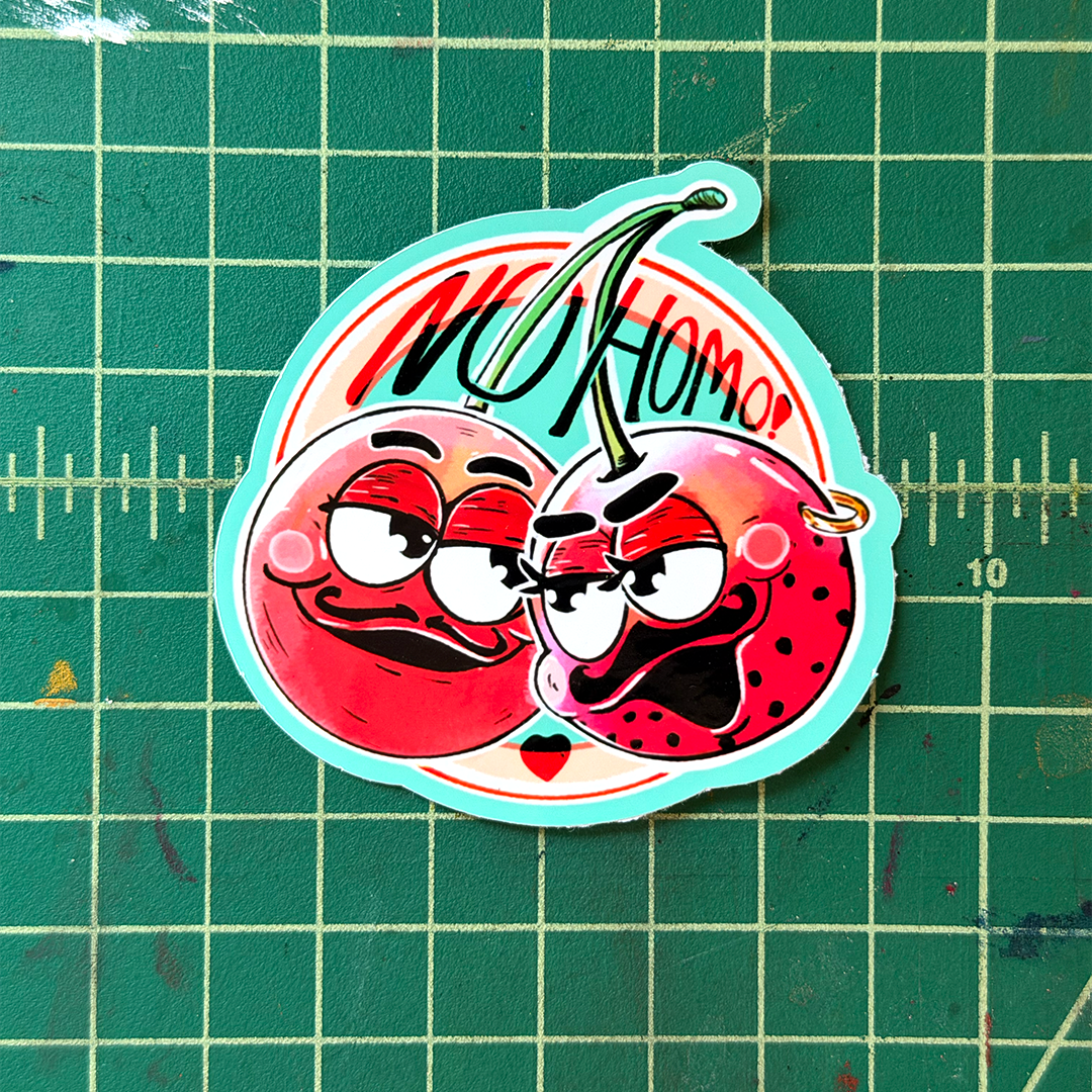 No Homo Cherries - Sticker