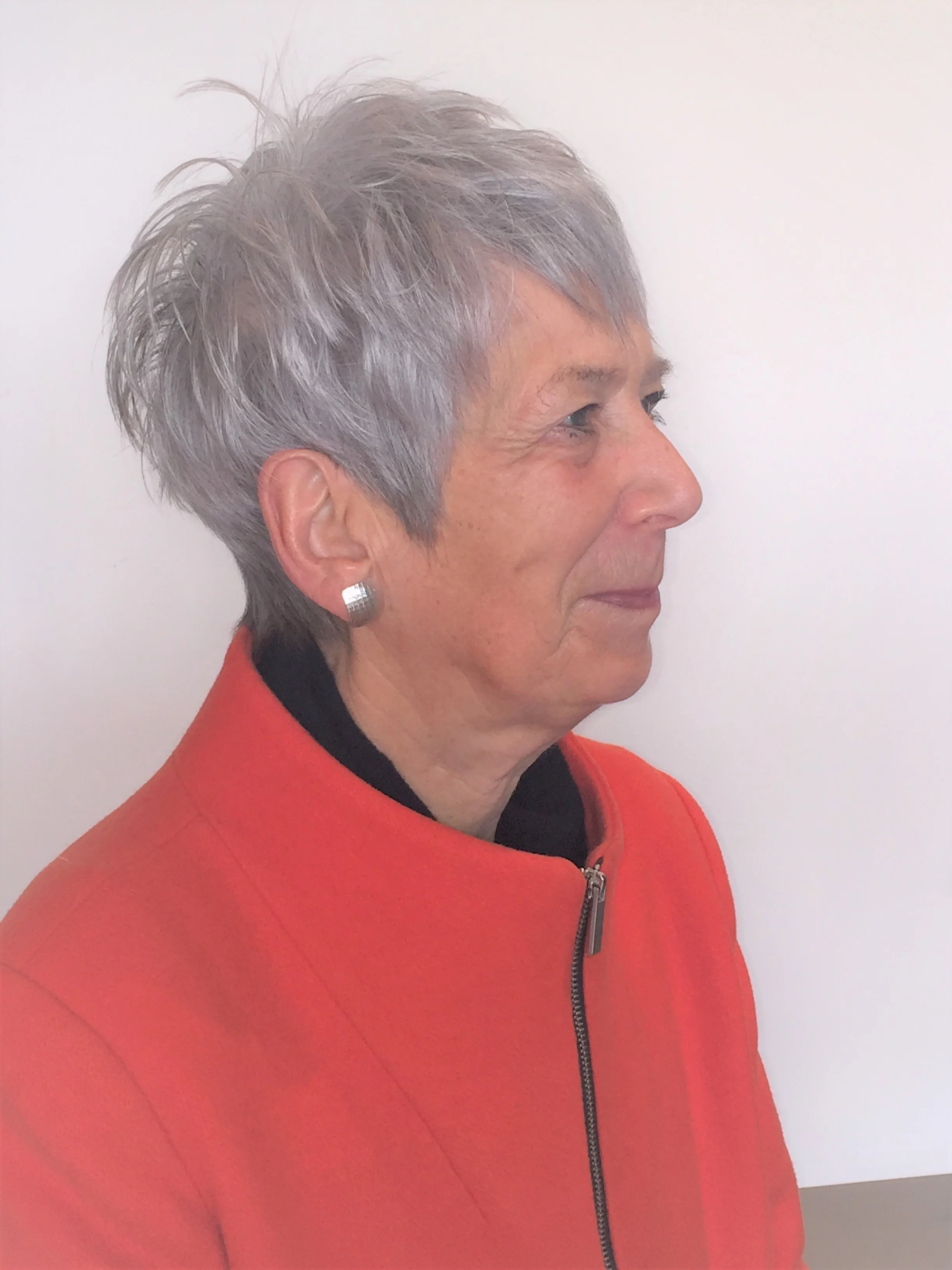 Beautifully textured pixie cut from Natasha. Doesn't our client look sharp and stylish?!