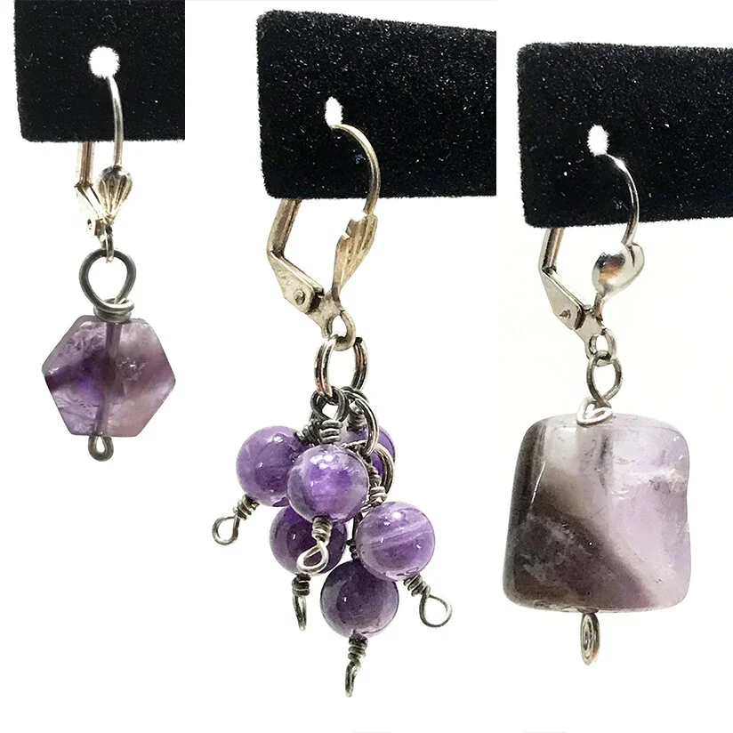 Amethyst Silver Earrings