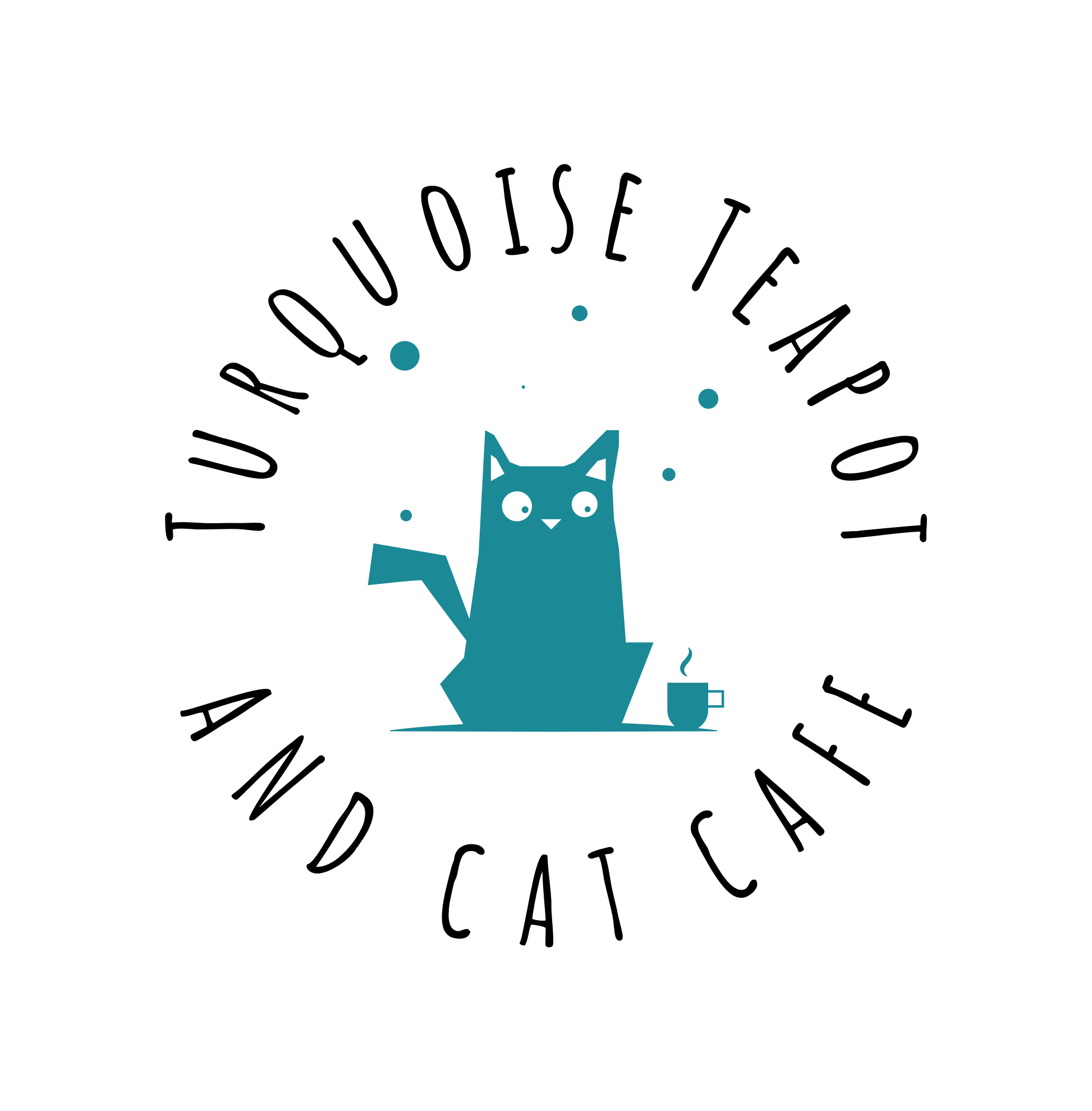 Turquoise Teapot and Cat Cafe