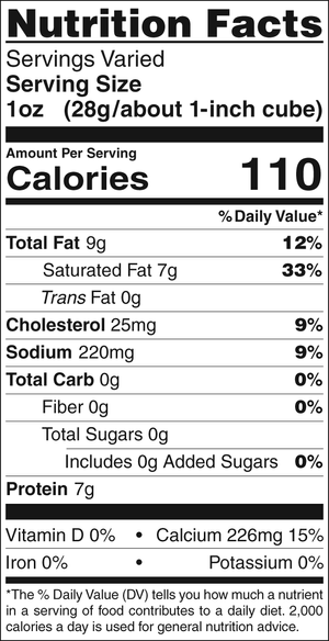 INGRÉDIENTS Lait de chèvre pasteurisé, sel, culture fromagère, présure microbienne. Contient : Lait