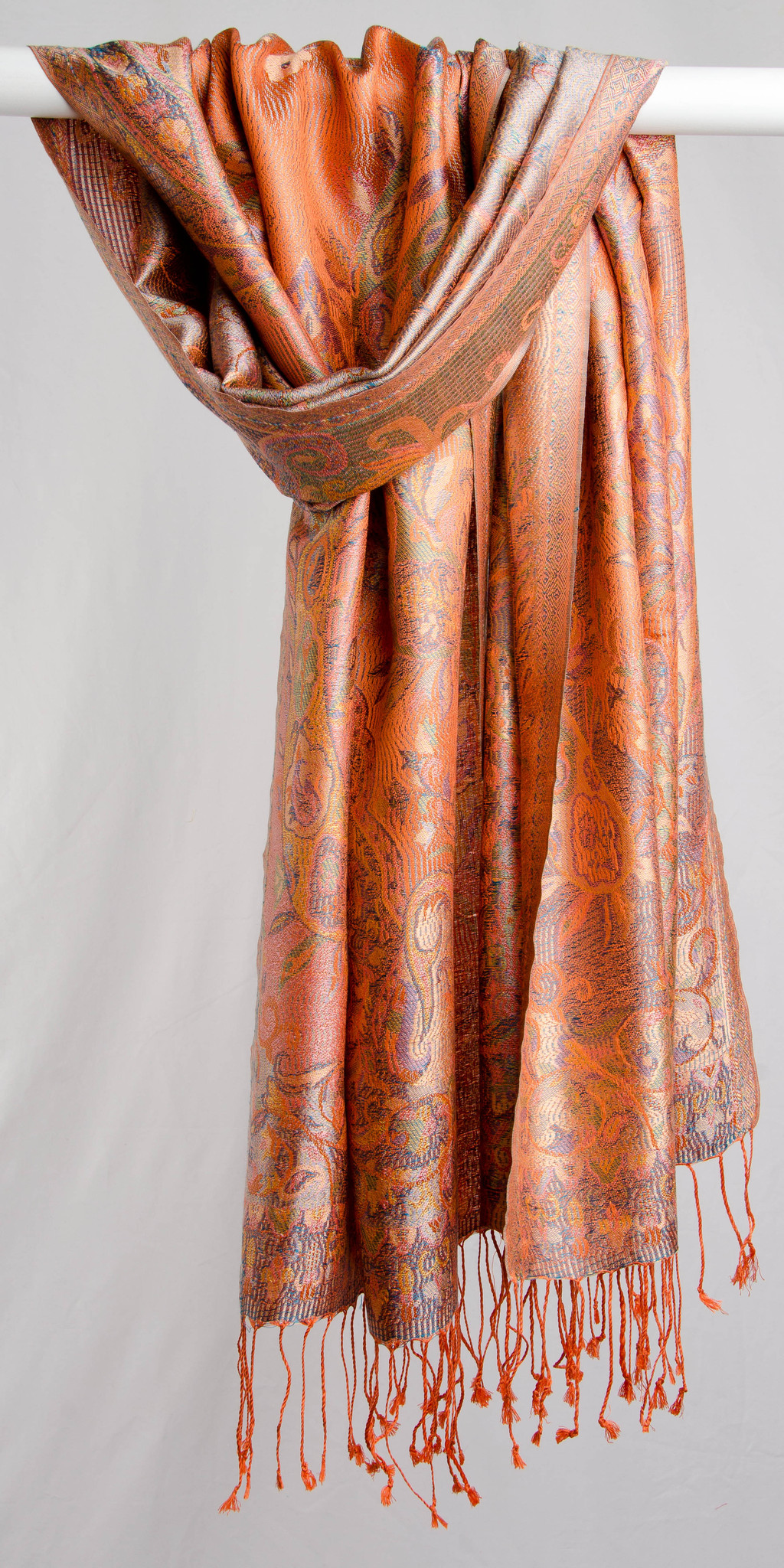 Jamawar 22" - Peach, Blue, and Green