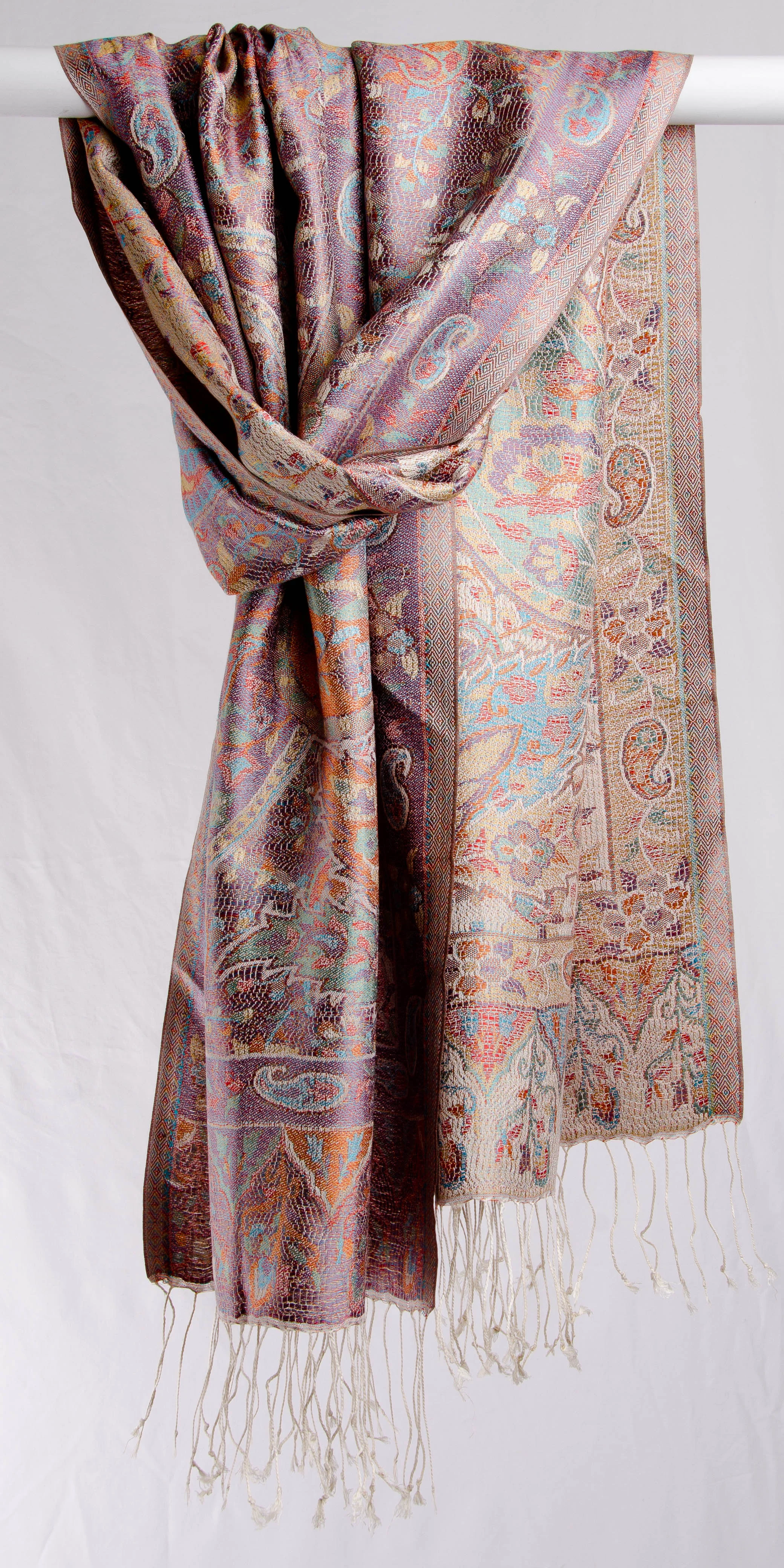 Jamawar 22" - Rose and Tan