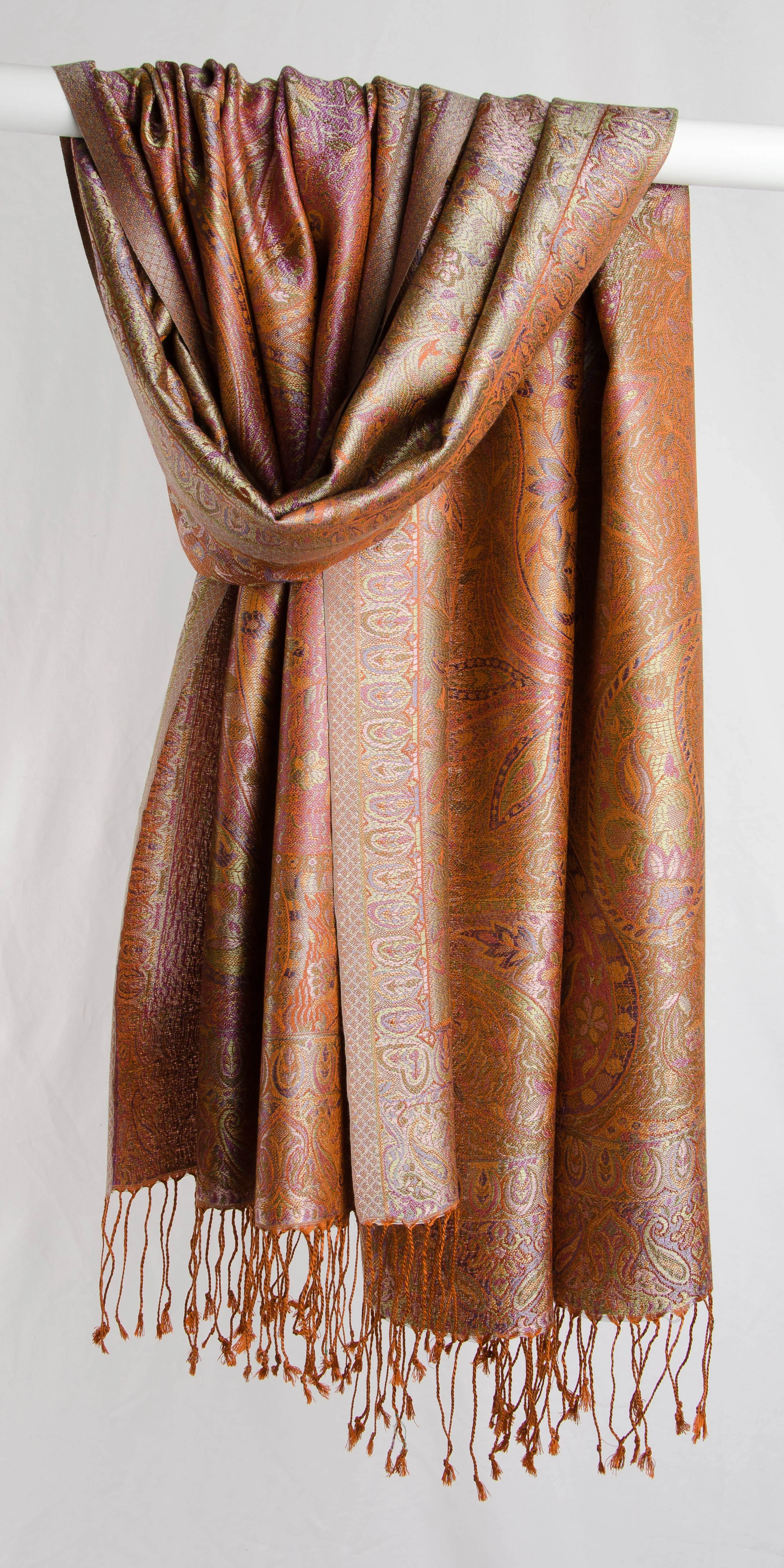 Jamawar 29" - Orange, Lavender, and Gold