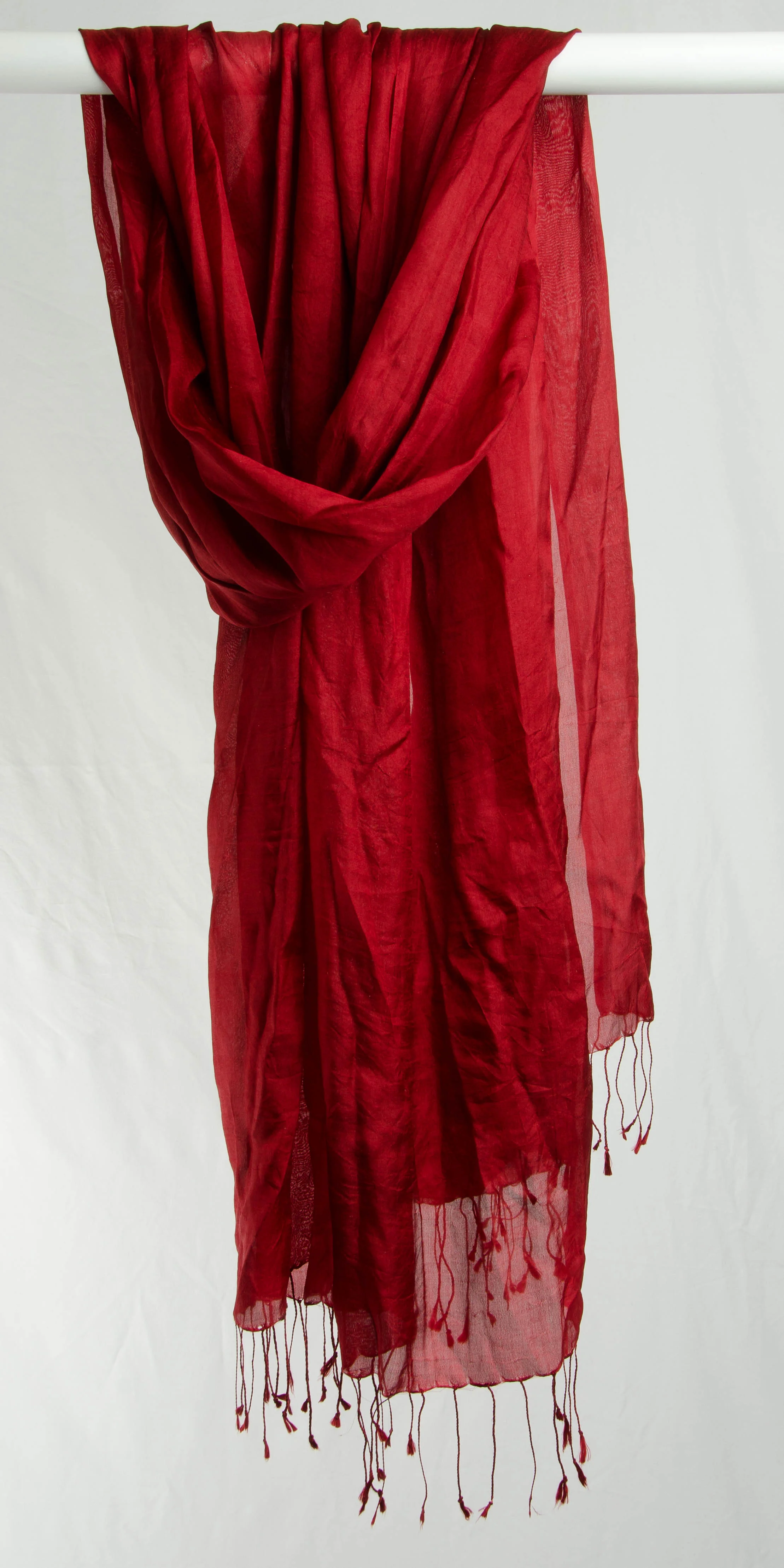 Silk Silhouette - Oxblood Red