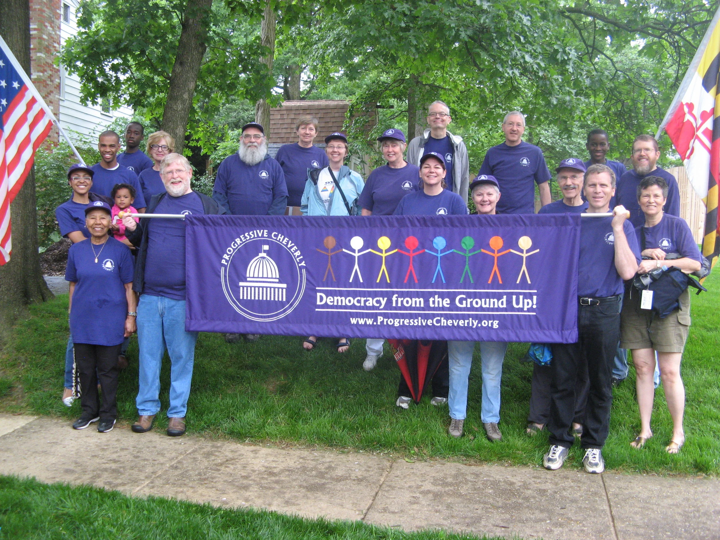PC members with banner at Cheverly Day 2011.JPG