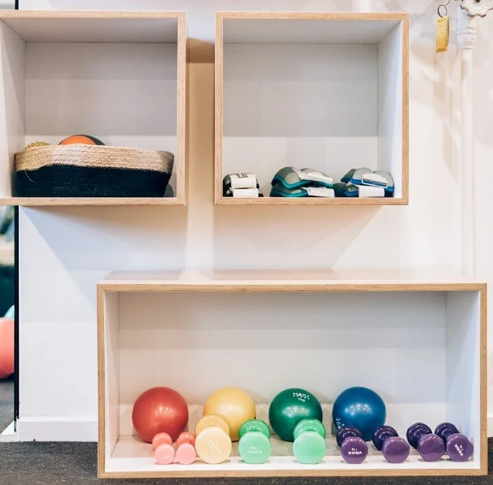 We have many, many special tools at our fingertips to help you get precisely the right outcome from the exercises we prescribe. We know that no two bodies move the same way and no one exercise works for every body. So, we have many ways and means of 