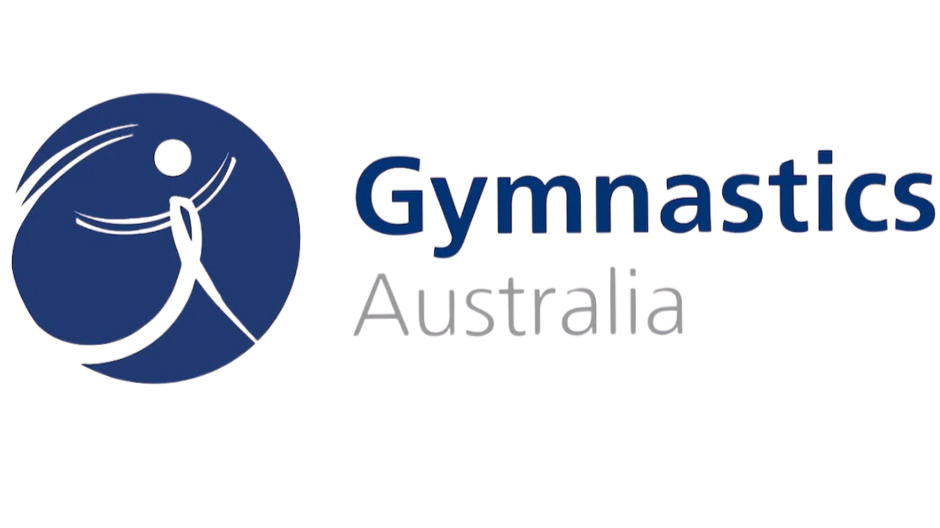 Logo of Gymnastics Australia with a stylized gymnast in a circular design and the text 'Gymnastics Australia'.