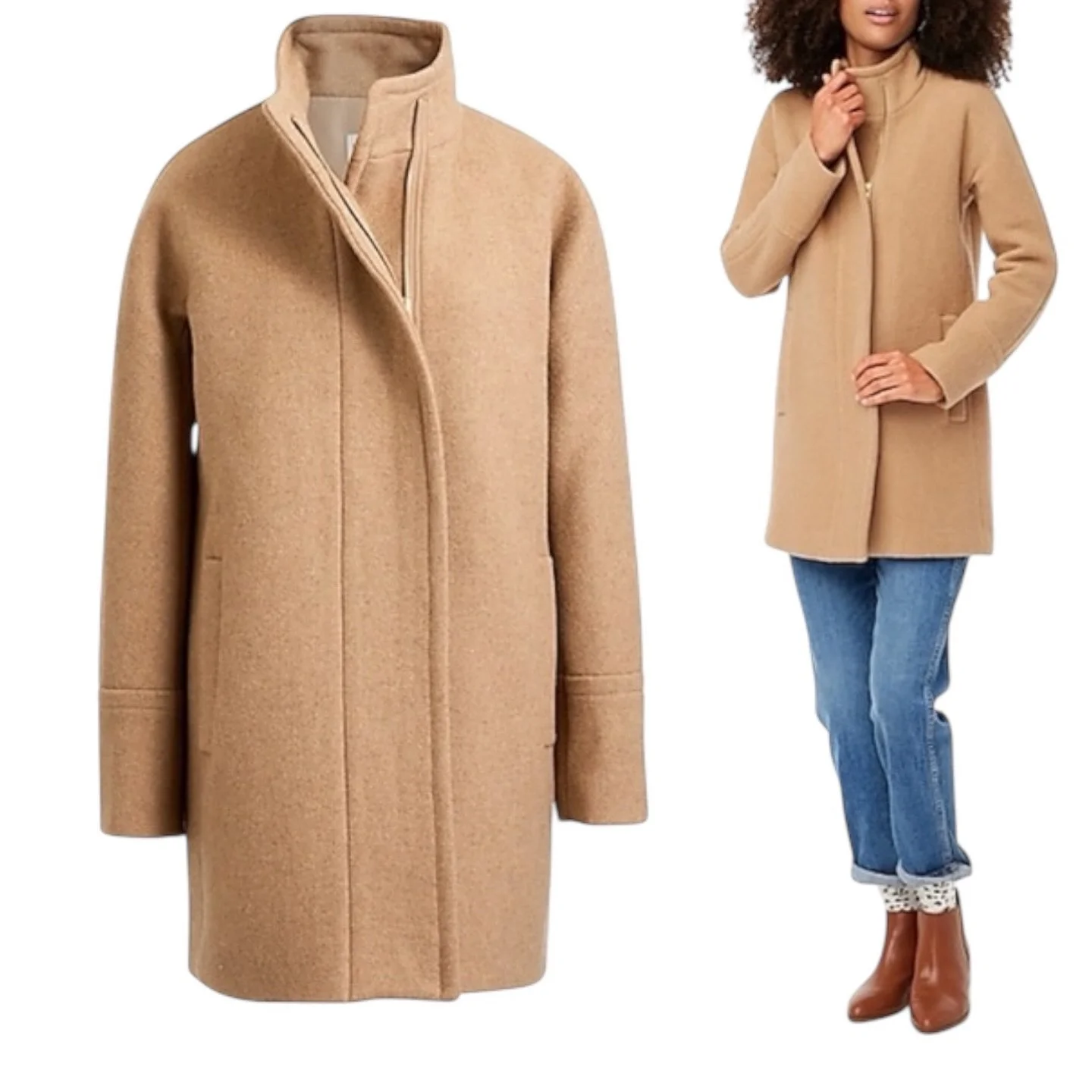 J. Crew Mercantile Tan Coat. Size 2.