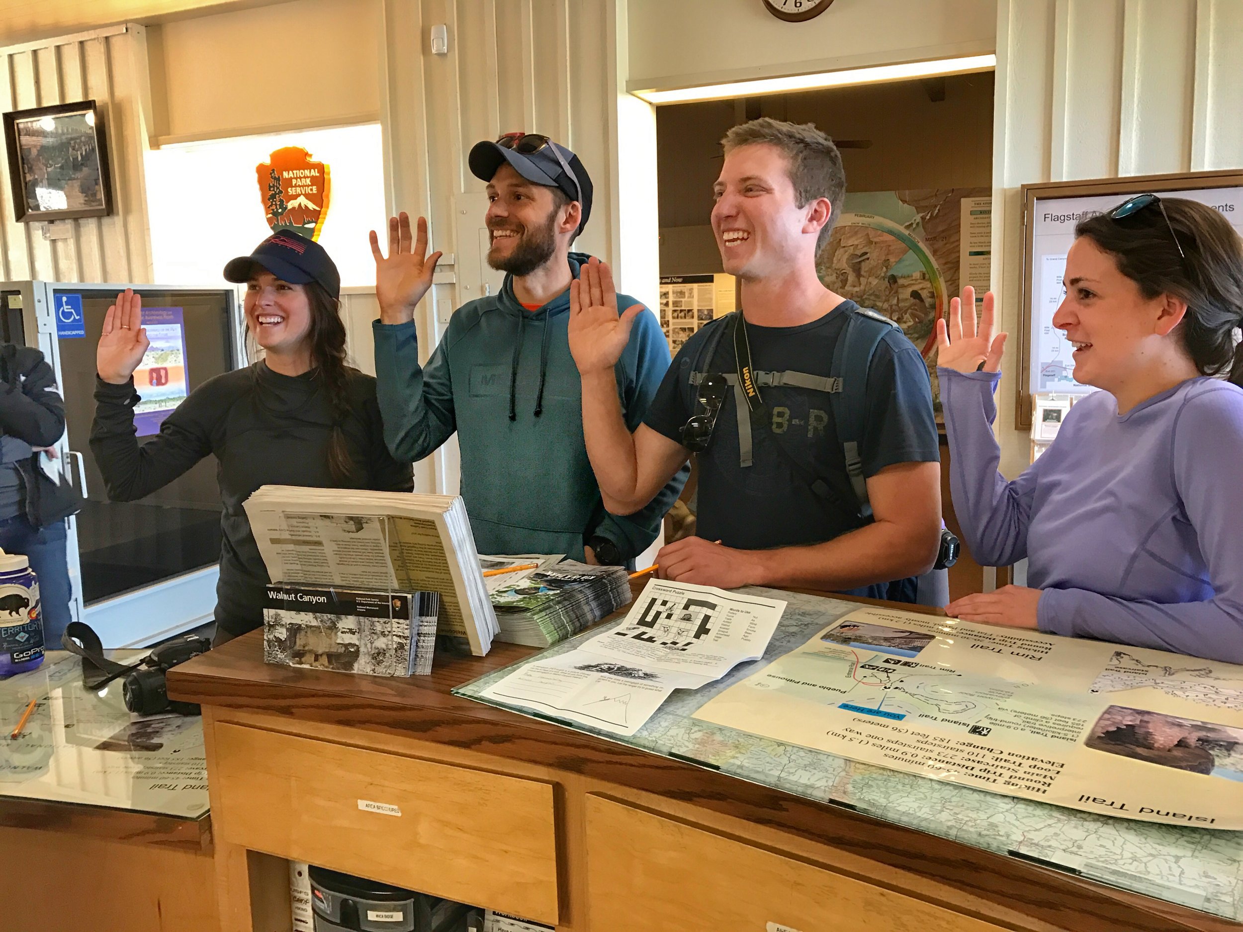 Our first swear in - Junior Rangers of Walnut Canyon.