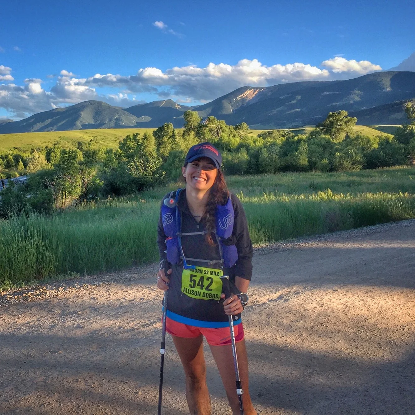 Freezy pop smiles at mile 50.