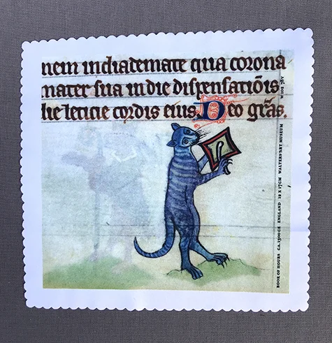 Blue Cat with drum