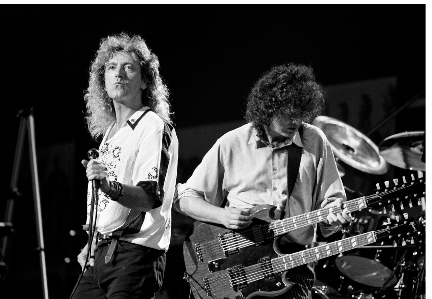 LED ZEPPELIN: JIMMY PAGE ROBERT PLANT 1974 ARTWORK FROM GET THE LED OU