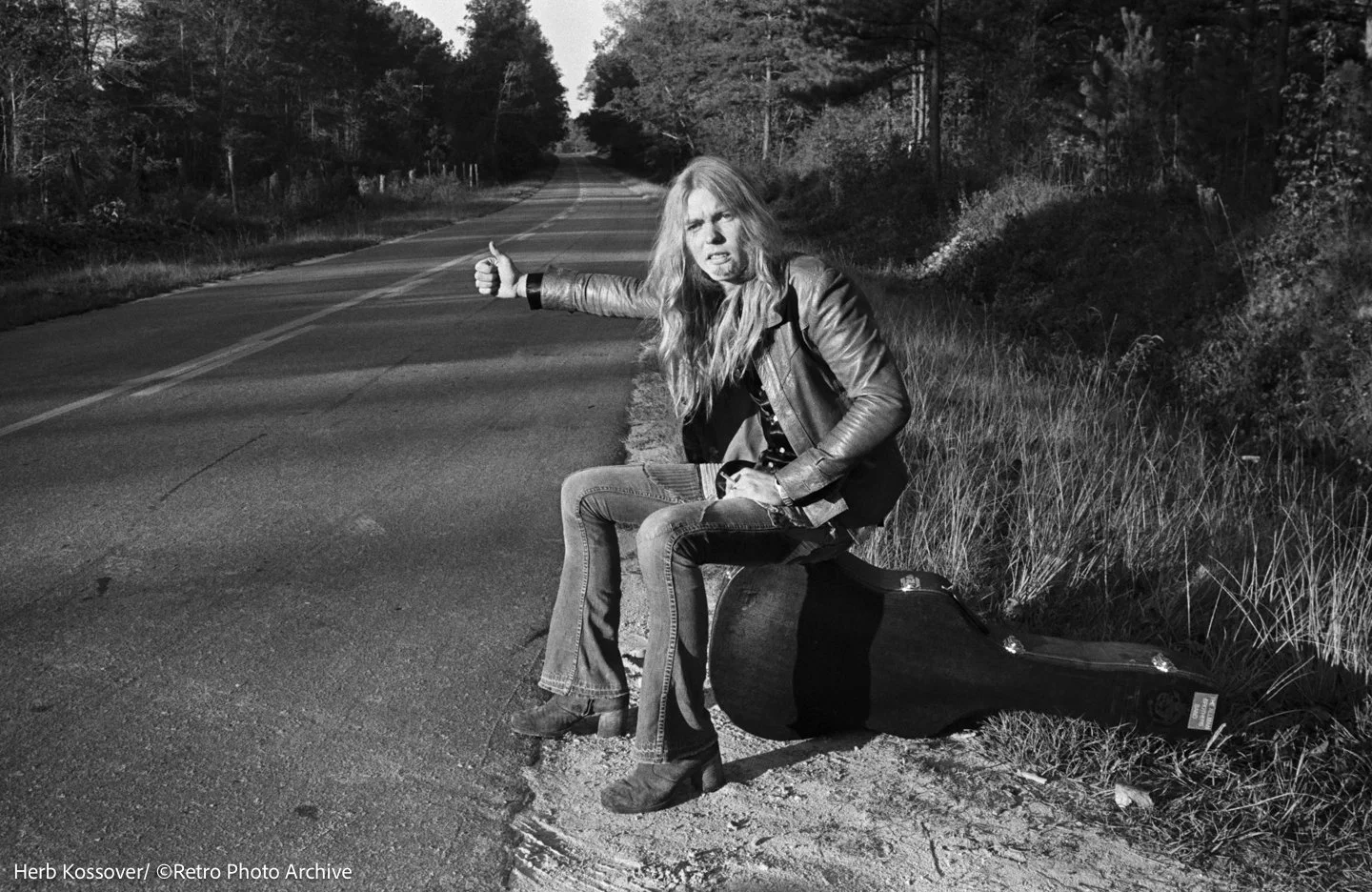 Gregg Allman, Macon, GA, 1975 (hitchhike guitar).