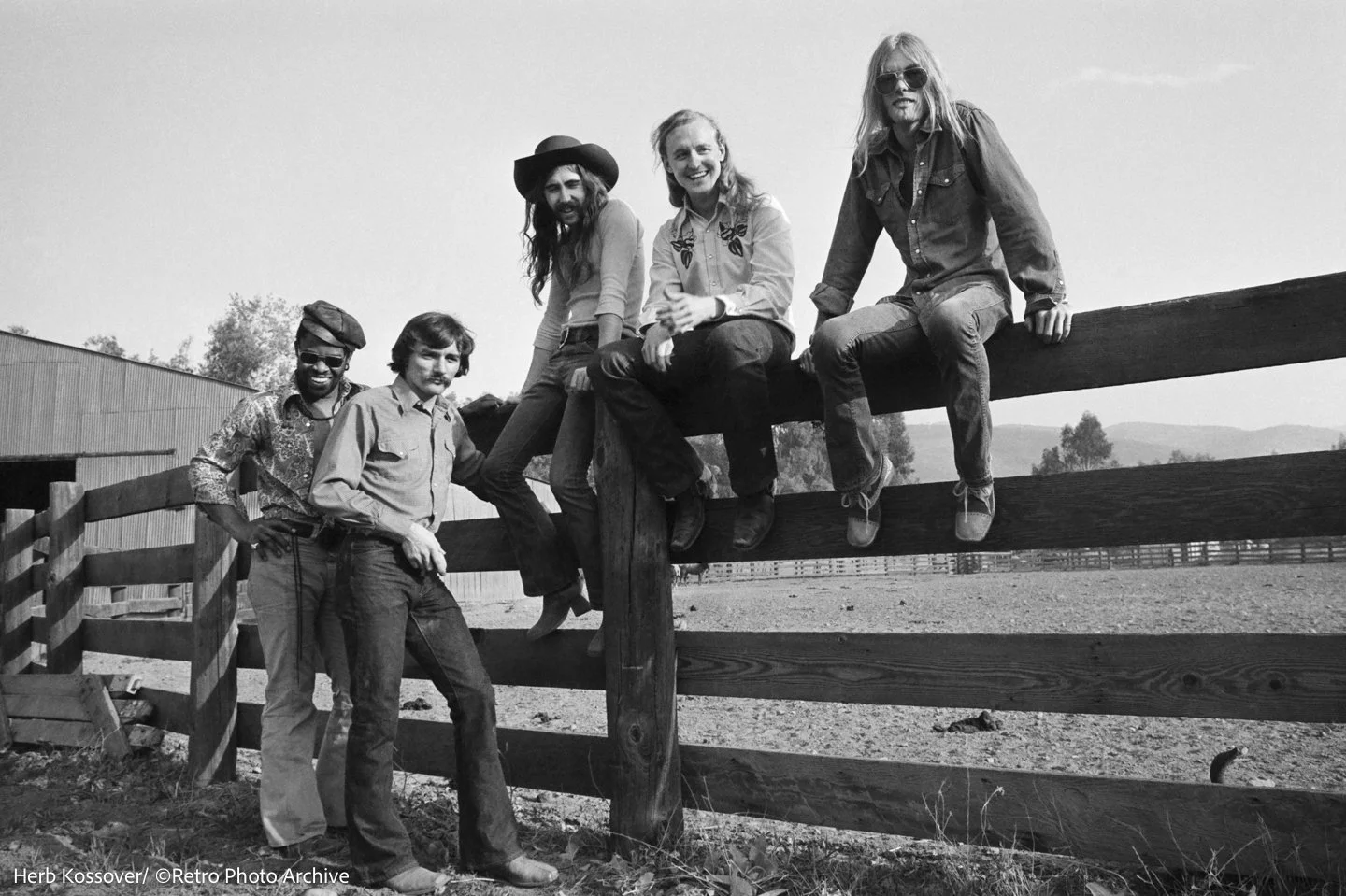Allman Brothers Band, 1972 (fence).
