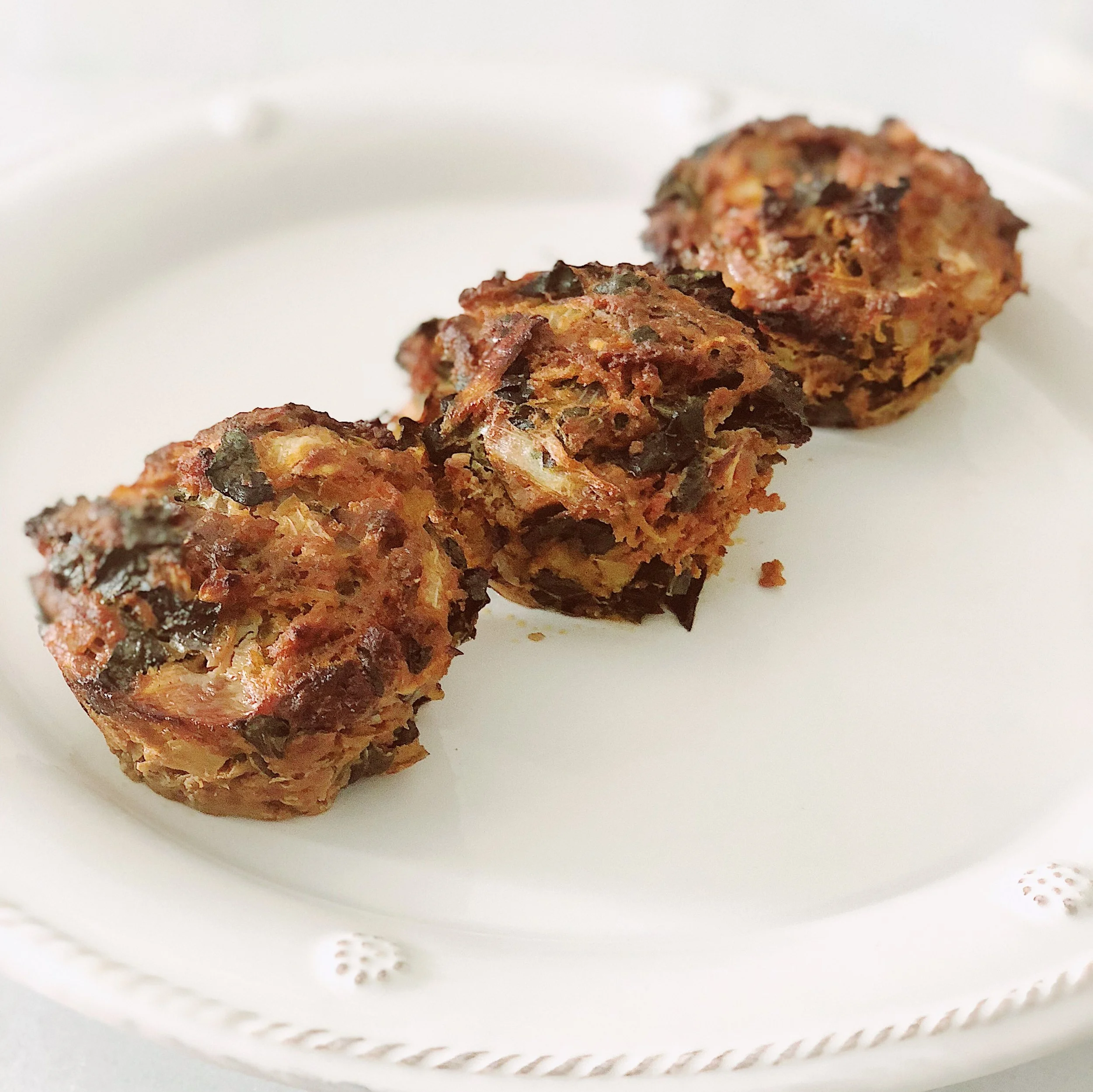 Veggie Stuffed Meat Loaf Muffins (Keto, Gluten Free, Dairy Free, Paleo)