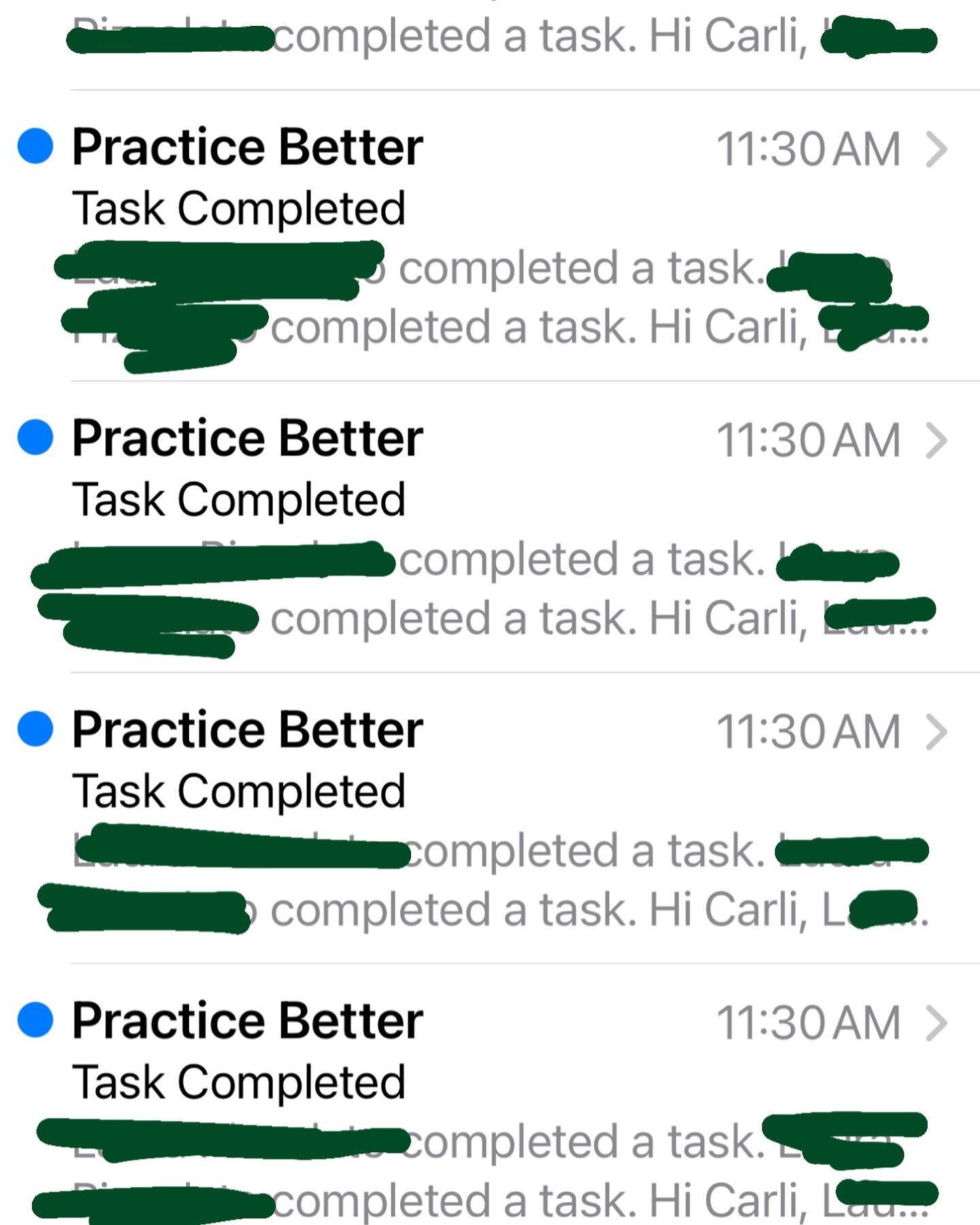 I saw this in my inbox and had to smile&hellip;..
This is my latest Realign client checking off her wellness to-do list like a champ 💪
And because of her initiative, she is going to get the results she is after. 
 
She&hellip;..
✔️Is showing up for 