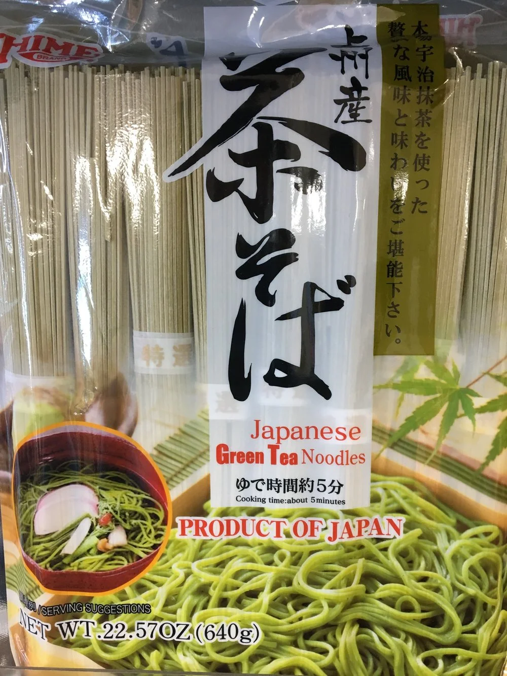 HIME JAPANESE GREEN TEA NOODLE, 日本 上州绿茶麵