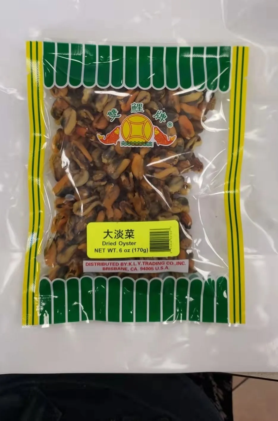 DRIED OYSTER 雙鯉牌 大淡菜 (6OZ）