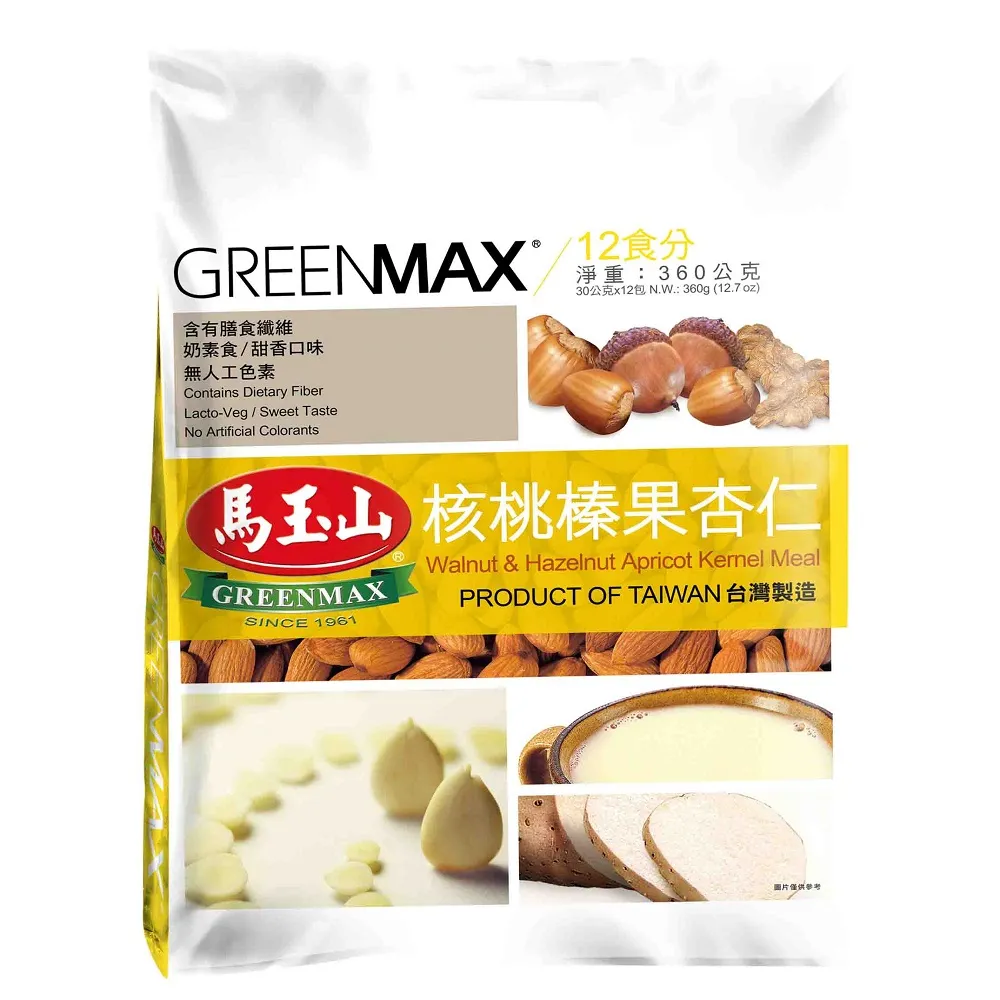GREENMAX WLNT & HZNT ALMOND MEAL   馬玉山 核桃榛果杏仁