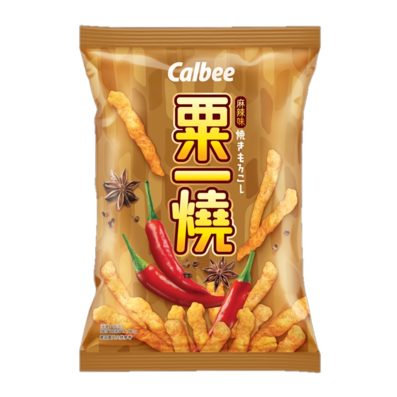 CALBEE SPICY FLAVOR CHIPS, 卡樂B粟一燒 麻辣味薯片
