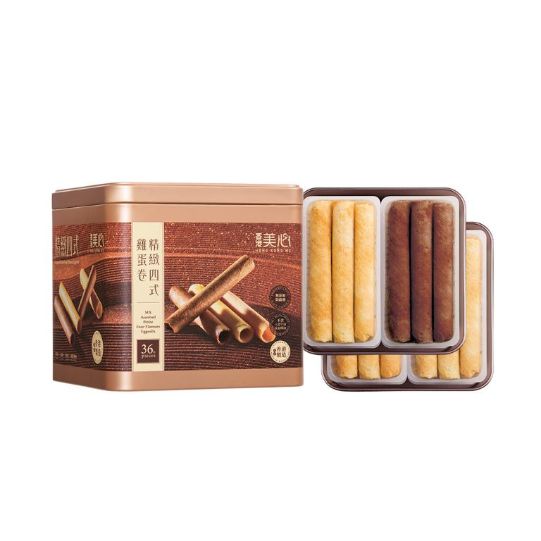 MEIXIN ASSORTED PETITE FOUR FLAVOURS EGGROLLS  美心 精緻四式雞蛋卷 (36條裝)