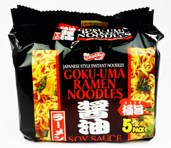 (滿$60 換換樂)Shirakiku Goku Uma Ramen Noodles, Soy Sauce Flavor 日本 極旨 豚骨麵(醬油味)黑色袋裝$9.00/2袋
