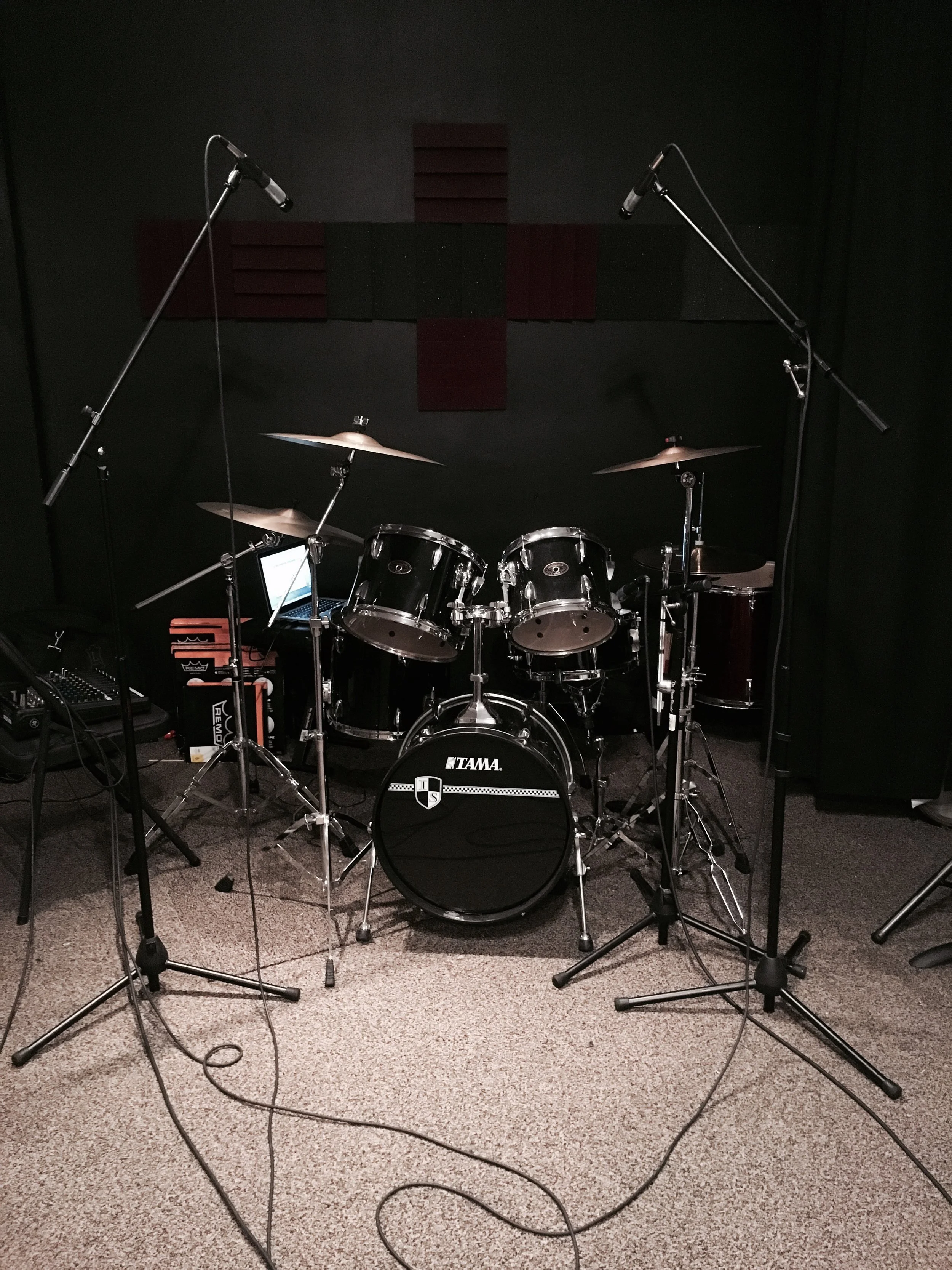 My current beloved recording space, in which I recorded the majority of In Between the Spaces.