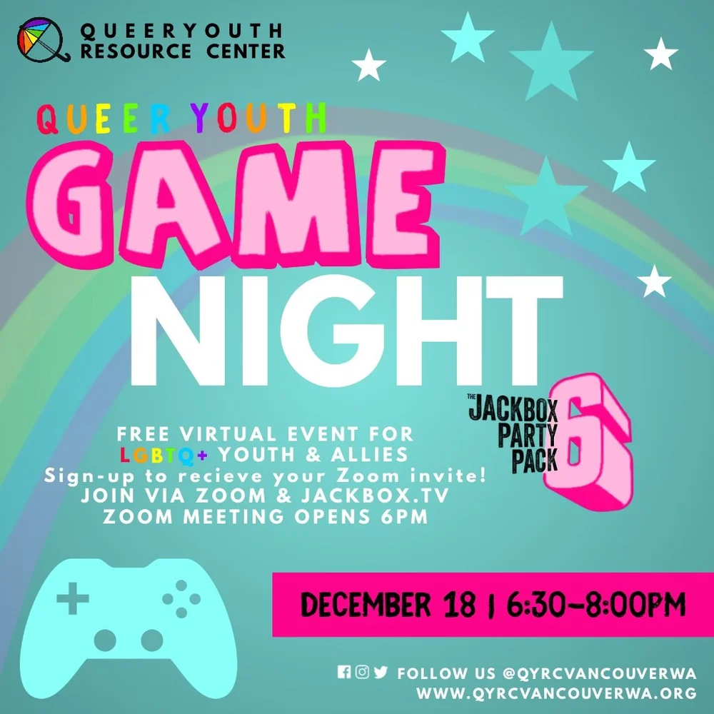 Queer Youth Game Night — QYRC - Queer Youth Resource Center