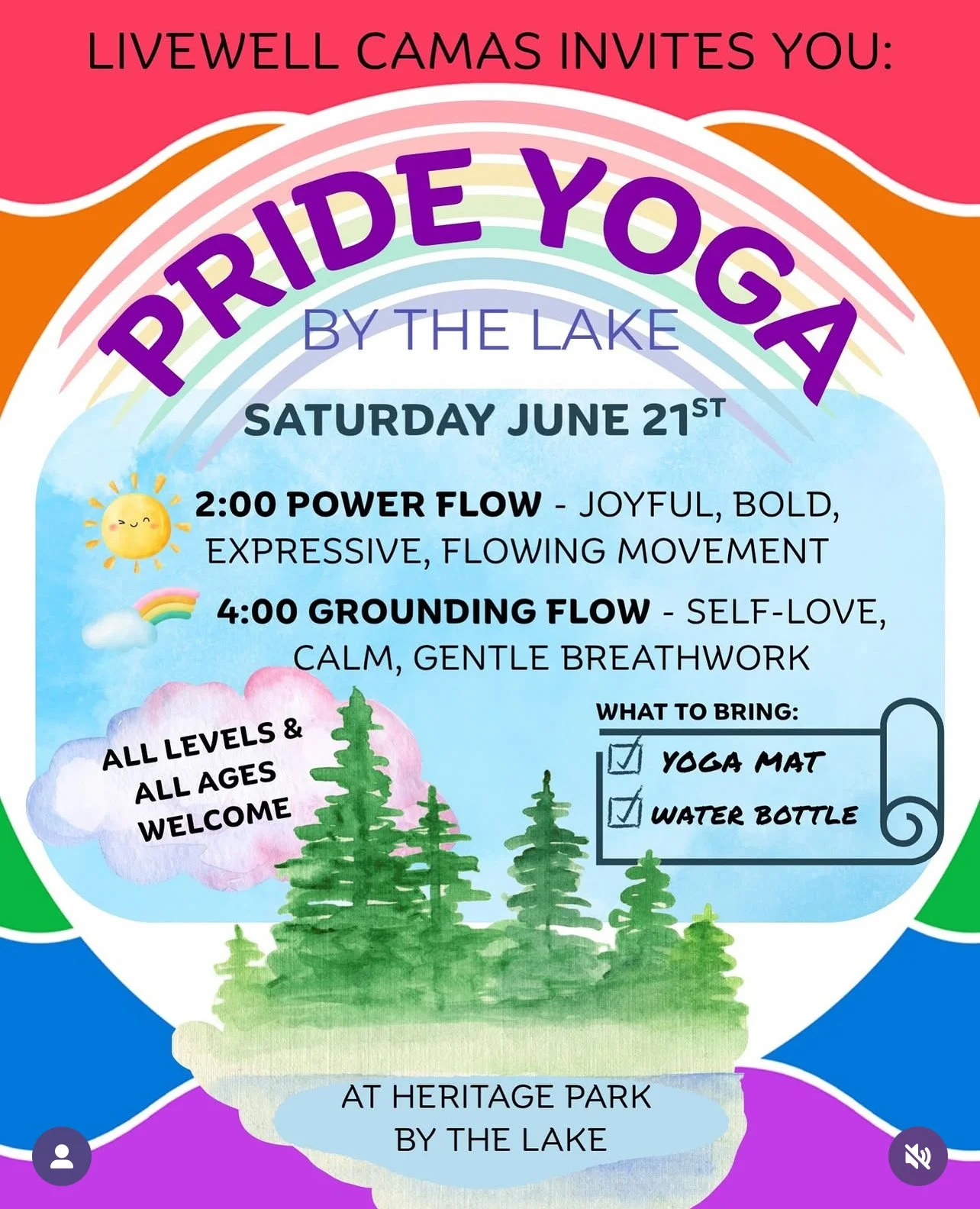 Pride Yoga by the Lake