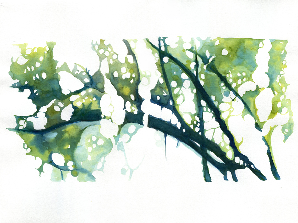 Dusk (2014). Watercolor. 12 x 16 inches.