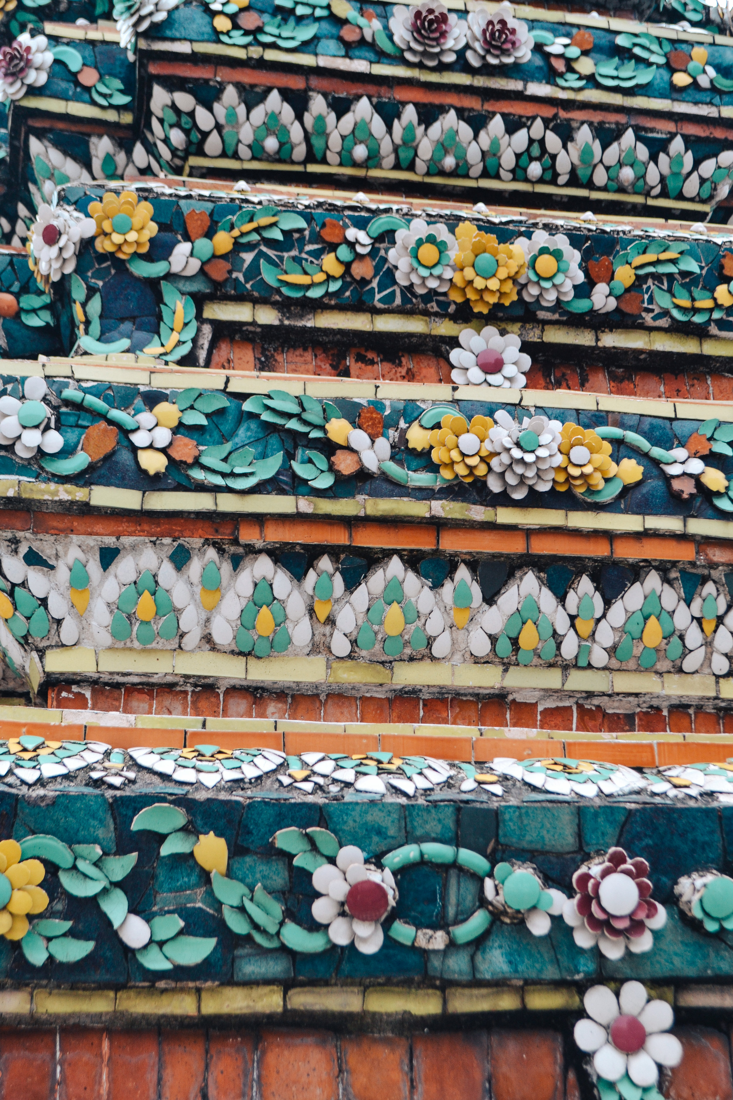 Temple textures. Wat Pho, Bangkok