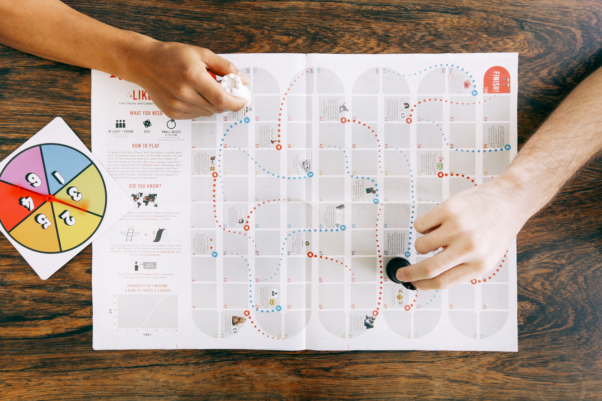 Board game in action